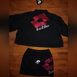 Lotto designer skirt and shirt.